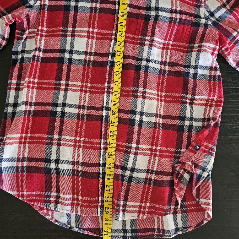 Gap Plain Flannel Large Button Down - image 3